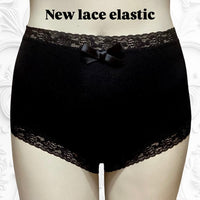 2 pk Everyday Undies (high waist - lace) in Noir