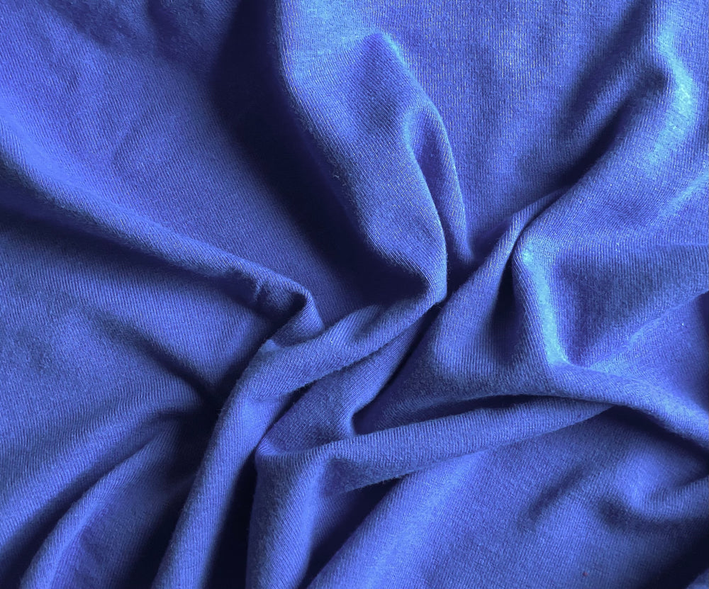 Seaside Blue cotton jersey knit fabric
