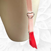 Ruthie garter belt in Petal Pink