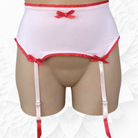 Ruthie garter belt in Petal Pink