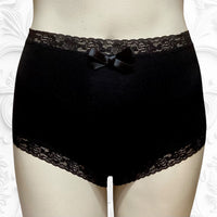 2 pk Everyday Undies (high waist - lace) in Noir