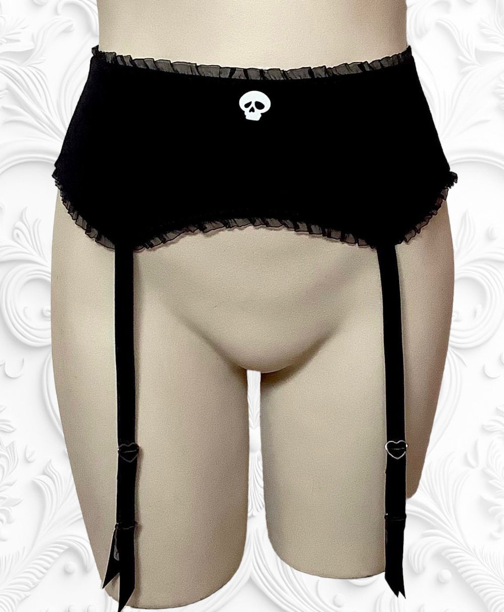 Maila garter belt in Noir