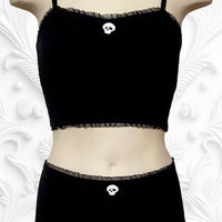 Maila garter belt in Noir