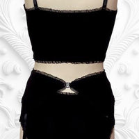 Maila garter belt in Noir