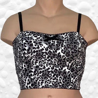 Jayne longline bralette in leopard