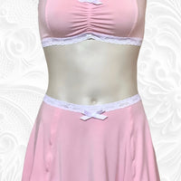 Drew ruched skirt/slip in Petal Pink