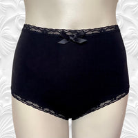 2 pk Everyday Undies (high waist - lace) in Noir