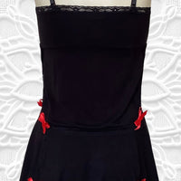 Rizzo ruched skirt/slip in Noir