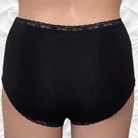 2 pk Everyday Undies (high waist - lace) in Noir