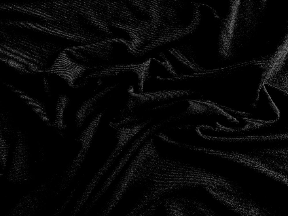 Black bamboo jersey knit fabric