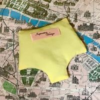 Marilyn lavender sachet in buttercup yellow